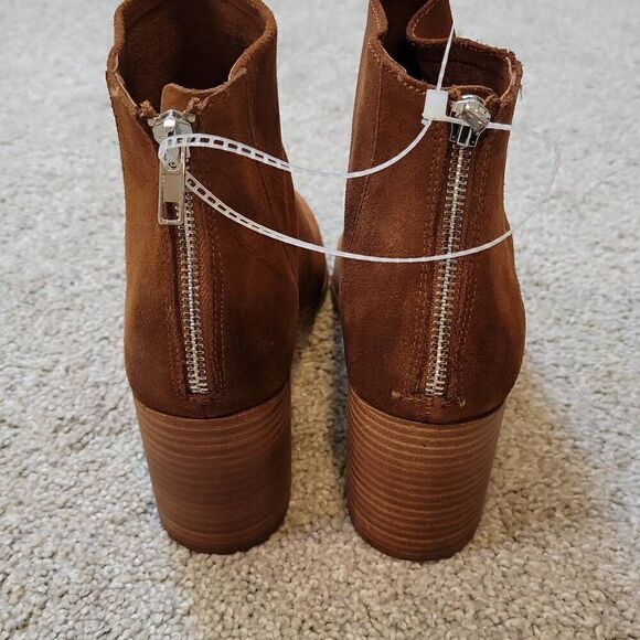 AQUA Dante Women's Pointed Toe Suede Booties Brown Suede Size 9.5 - Picture 5 of 8